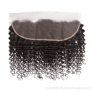 Wholesale Cheap hot sale Jerry Curly Brazilian Human Hair Lace Frontal Closure
